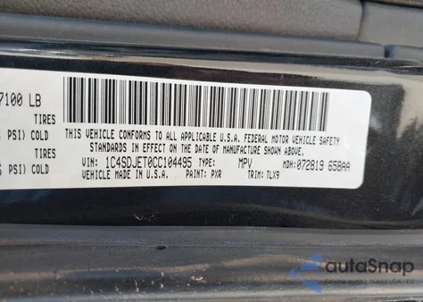 2012 Dodge Durango Citadel from USA, damaged, VIN 1C4SDJET0CC104495